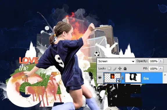 آموزش طراحی پس زمینه ورزشی در فتوشاپ